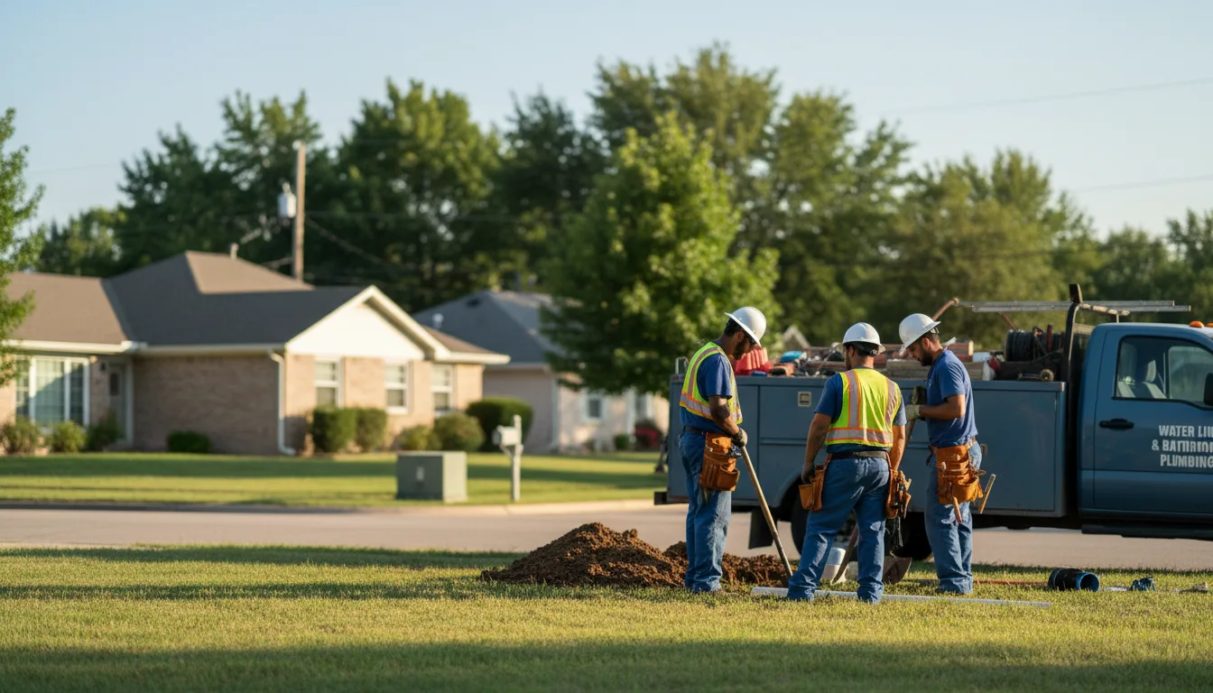 Residential water line and bathroom plumbing service in Homer, NE